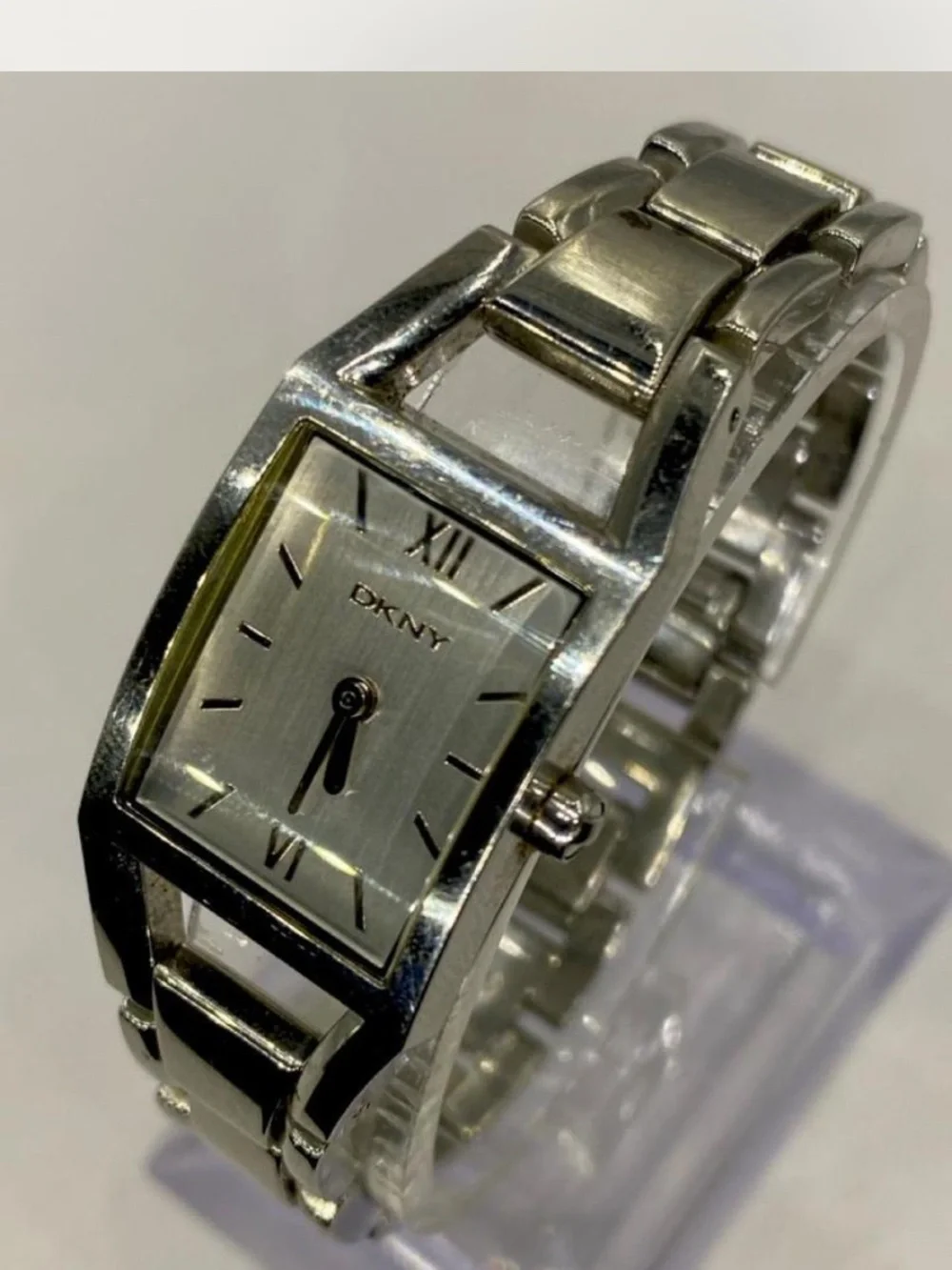 DKNY *** Silver Rectangular Link Bracelet Watch ***